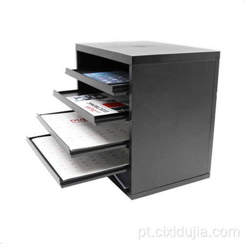 Organizador de mesa da caixa de armazenamento de arquivos multifuncional de 5 níveis
